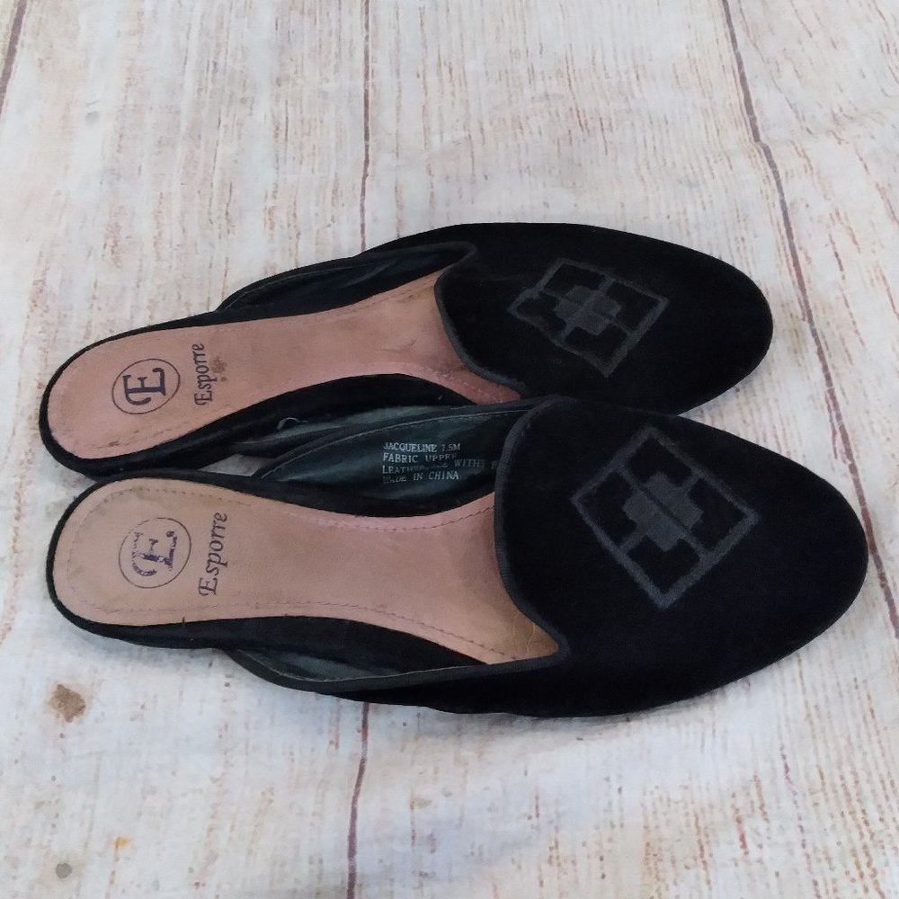 Esporre Jacqueline velvet mules size 7.5 (fits like 6.5)